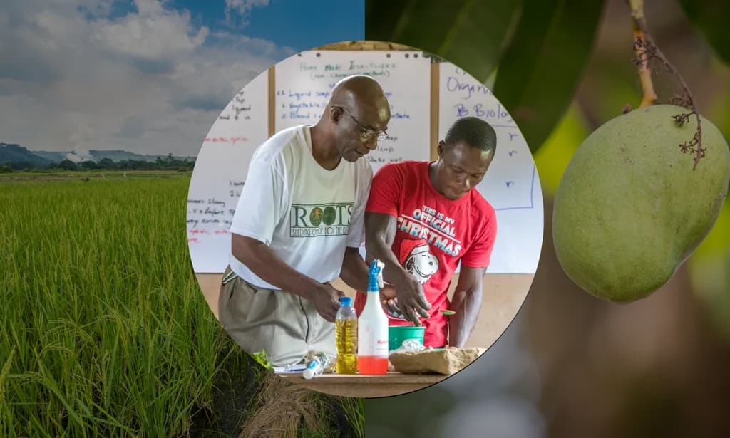Educator Teaching Student About Resilient Agriculture